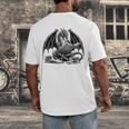 Dragon Reading Book Bookworm Books Dragon Learning Men's Back Print T-Shirt