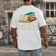 Drink Tea And Read Books Reading Bookworm Literature Men's Back Print T-Shirt Drink Tea And Read Books Reading Bookworm Literature Men's Back Print T-Shirt