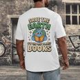 Earth Day Save Earth It´s Only Planet With Books Reader Men's Back Print T-Shirt