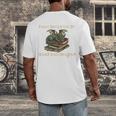 Easily Distracted By Books And Dragons Graphic Premium Men's Back Print T-Shirt Easily Distracted By Books And Dragons Graphic Premium Men's Back Print T-Shirt