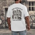 Easily Distracted By Plants Cats & Books Planting Gardening Men's Back Print T-Shirt