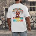Education Is Freedom Afro Books Men's Back Print T-Shirt