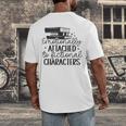 Emotionally Attached To Fictional Characters Banned Books Men's Back Print T-Shirt