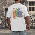 Equal Rights Book Flower Equality Peace Love Kindness Book Men's Back Print T-Shirt