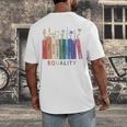 Equality Flower Books Equal Rights Social Justice Feminist Men's Back Print T-Shirt Equality Flower Books Equal Rights Social Justice Feminist Men's Back Print T-Shirt