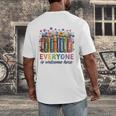 Everyone Is Welcome Here Floral Book LGBT Pride Equality Men's Back Print T-Shirt Everyone Is Welcome Here Floral Book LGBT Pride Equality Men's Back Print T-Shirt