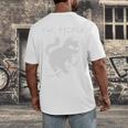Ew People Cat Skateboard Introvert Sarcastic Humor Men's Back Print T-Shirt