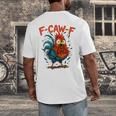 F-Caw-F Rooster F Awk F Chicken Coffee Romance Books Lover Men's Back Print T-Shirt
