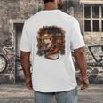 Fantasy Dragon Reading Book Lover Men's Back Print T-Shirt