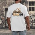 Freadom Anti Banned Books Lovers Reading Librarian Bookworm Men's Back Print T-Shirt