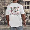 Ghost Book Reading Christmas Books Lover Teacher Kids Men's Back Print T-Shirt