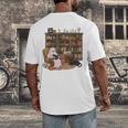 Ghost Reading Book Cat Lover Halloween Reading Enthusiast Men's Back Print T-Shirt