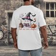 Ghost Reading Book Coquette Bow Halloween Girl Toddler Kid Premium Men's Back Print T-Shirt