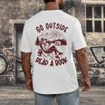 Go Outside Read a Book Vintage Bibliophiles Men's Back Print T-Shirt Go Outside Read a Book Vintage Bibliophiles Men's Back Print T-Shirt