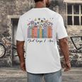 God Says I Am Floral Book Cute Christian Girl Teen Religious Men's Back Print T-Shirt