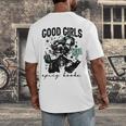 Good Girls Read Spicy Skeleton Book Club Men's Back Print T-Shirt