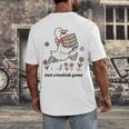 Goose With Books Cute Bookworm Reader Men's Back Print T-Shirt