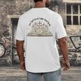 Groovy Flowers Love God Drink Coffee Read Books Christian Men's Back Print T-Shirt