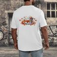 Halloween Book Lover Ghost Witch Books & Pumpkins Men's Back Print T-Shirt Halloween Book Lover Ghost Witch Books & Pumpkins Men's Back Print T-Shirt