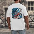 Hot Tea & Spicy Books Skeleton Reader Men's Back Print T-Shirt