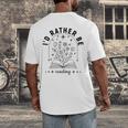 I’d Rather Be Reading Minimal Book Lover Arch Men's Back Print T-Shirt