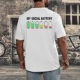 Introvert Cute My Social Battery Raglan Baseball Tee Men's Back Print T-Shirt