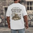 Introverted Book Club Member Anti Social Reader Men's Back Print T-Shirt
