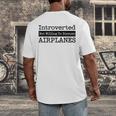Introverted But Willing To Discuss Airplanes Aviation Men's Back Print T-Shirt Introverted But Willing To Discuss Airplanes Aviation Men's Back Print T-Shirt