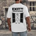 Irony Sarcasm Introvert Dry Humor Cartoon Comic Geek Nerd Men's Back Print T-Shirt