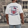 It's a Good Day To Read a Book Cute Cat Book Day Girls Boys Men's Back Print T-Shirt It's a Good Day To Read a Book Cute Cat Book Day Girls Boys Men's Back Print T-Shirt