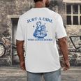 Just a Girl Who Loves Books Book Lover Bookish Men's Back Print T-Shirt