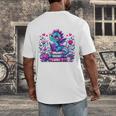 Just A Girl Who Loves Dragons And Books Cute Dragon Reading Premium Tri-Blend Men's Back Print T-Shirt