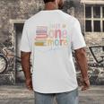 Just One More Chapter Artistic Pastel Book Lover Vibe Men's Back Print T-Shirt