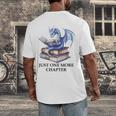 Just One More Chapter Book Dragon Reading Book Lover Bookish Men's Back Print T-Shirt