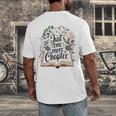 Just One More Chapter Bookish Book Reading Botanical Men's Back Print T-Shirt