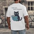 Just One More Chapter Bookworm Cat Book Lover Men's Back Print T-Shirt Just One More Chapter Bookworm Cat Book Lover Men's Back Print T-Shirt