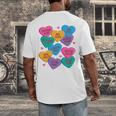 Librarian Shirt Valentines Book Worm Reading Tshirt Premium Tri-Blend Men's Back Print T-Shirt
