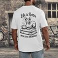 Life Is Better With Cats & Books Sphynx Cat Mom Women Men's Back Print T-Shirt Life Is Better With Cats & Books Sphynx Cat Mom Women Men's Back Print T-Shirt