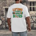 Lifting To Hold More Books Weightlifting Workout Gym Lover Men's Back Print T-Shirt