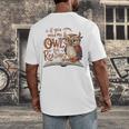 If You Need Me Owl Be Reading Book Lover Students Men's Back Print T-Shirt