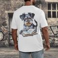 Nerdy Schnauzer Dog Book Lover Glasses Cute Pet For Men Women Kids Men's Back Print T-Shirt Nerdy Schnauzer Dog Book Lover Glasses Cute Pet For Men Women Kids Men's Back Print T-Shirt