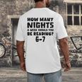 How Many Nights A Week Should You Be Reading 6-7 Book Lover Men's Back Print T-Shirt How Many Nights A Week Should You Be Reading 6-7 Book Lover Men's Back Print T-Shirt