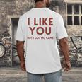 I Like You But Got No Game Introvert Minimalist Joke Men's Back Print T-Shirt I Like You But Got No Game Introvert Minimalist Joke Men's Back Print T-Shirt