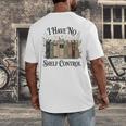 I Have No Shelf Control Book Lover Pun Reader Humor Men's Back Print T-Shirt I Have No Shelf Control Book Lover Pun Reader Humor Men's Back Print T-Shirt