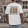 I Have No Shelf Control Flower Book Bookish Men's Back Print T-Shirt I Have No Shelf Control Flower Book Bookish Men's Back Print T-Shirt
