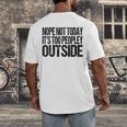 Nope Not Today Its Too Peopley Outside Introvert Lazy Men's Back Print T-Shirt Nope Not Today Its Too Peopley Outside Introvert Lazy Men's Back Print T-Shirt