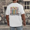 Occupational Therapy Wildflower Book OT Therapist Assistant Men's Back Print T-Shirt