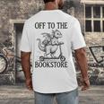 Off To The Bookstore Reading Bookworm Men's Back Print T-Shirt