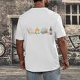 The Perfect Weekend Camping Essentials Wine Books Campfire Men's Back Print T-Shirt