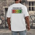 Powered By Books Bookworm Librarian Reading Men's Back Print T-Shirt